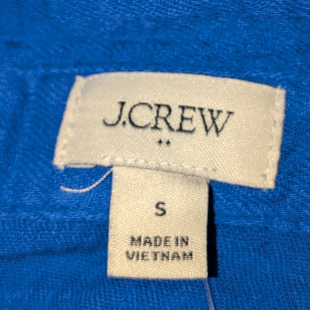 J.Crew Womens Double Gauze Button Down Shirt Cover Up Blue CH994 Small NWT $118 - Picture 4 of 10